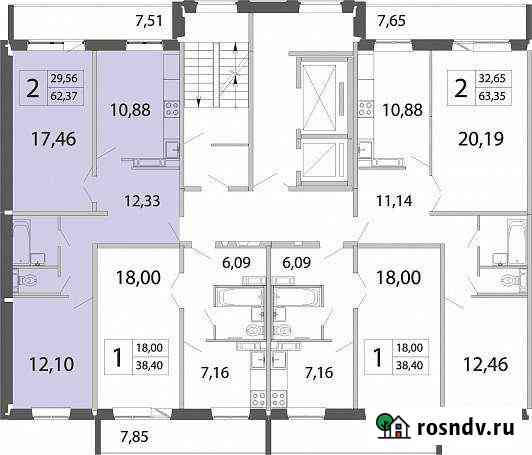 2-комнатная квартира, 62 м², 13/17 эт. на продажу в Томске Томск