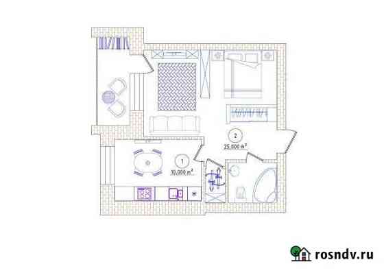 1-комнатная квартира, 39 м², 2/5 эт. на продажу в Высокой Горе Высокая Гора