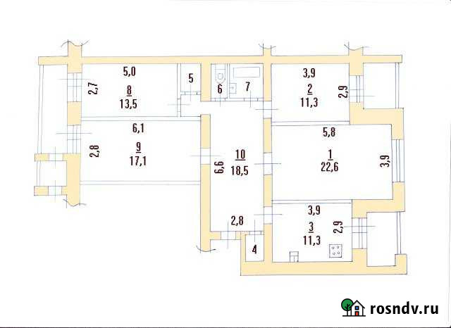 4-комнатная квартира, 104 м², 6/7 эт. на продажу в Ярославле Ярославль - изображение 1