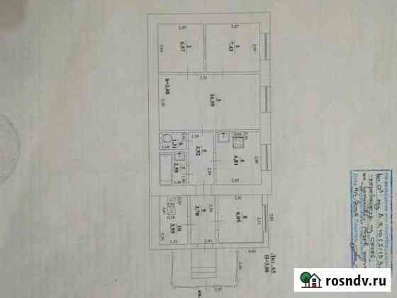 3-комнатная квартира, 59 м², 1/1 эт. на продажу в Красном Гуляе Красный Гуляй
