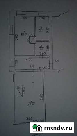 2-комнатная квартира, 49 м², 1/2 эт. на продажу в Меленках Меленки - изображение 1