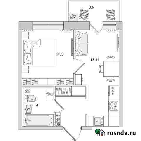 2-комнатная квартира, 34 м², 17/17 эт. на продажу в Санкт-Петербурге Санкт-Петербург