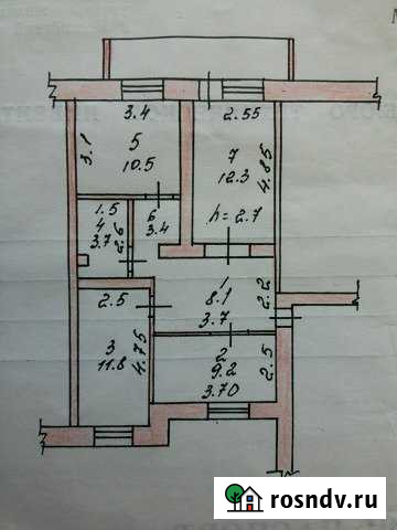 3-комнатная квартира, 60 м², 3/3 эт. на продажу в Ельце Елец - изображение 1