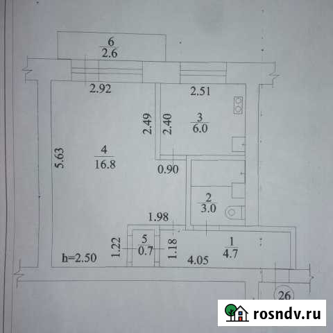 1-комнатная квартира, 31 м², 2/5 эт. на продажу в Дюртюлях Дюртюли - изображение 1