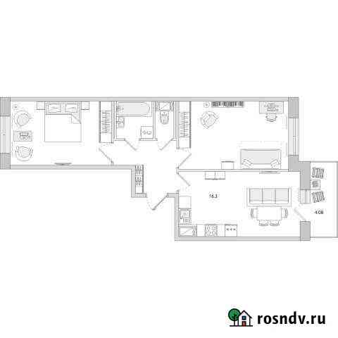 3-комнатная квартира, 60 м², 2/12 эт. на продажу в Янино-1 Янино-1