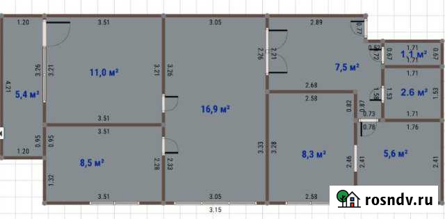 4-комнатная квартира, 61 м², 1/5 эт. на продажу в Кирове Калужской области Киров - изображение 1