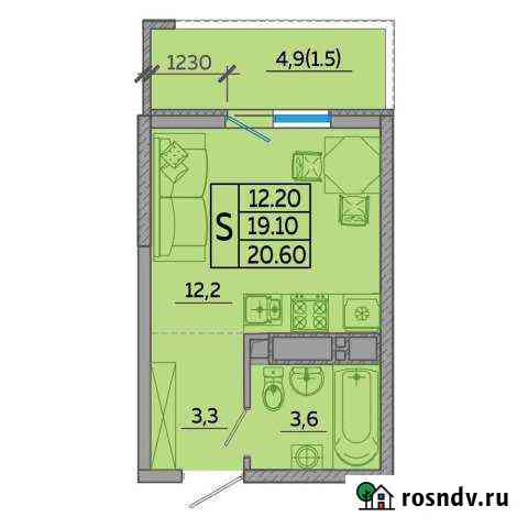 Квартира-студия, 21 м², 8/23 эт. на продажу в Новороссийске Новороссийск