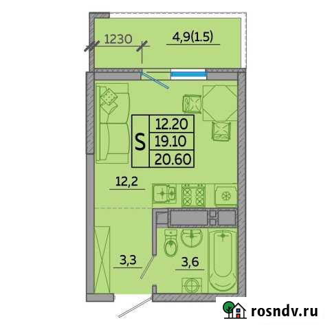 Квартира-студия, 21 м², 8/23 эт. на продажу в Новороссийске Новороссийск - изображение 1