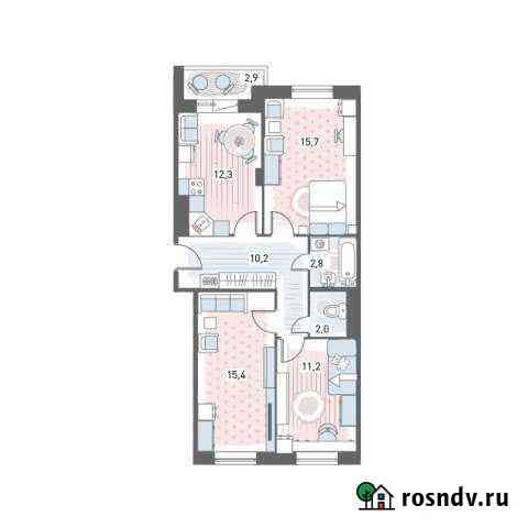 3-комнатная квартира, 71 м², 1/4 эт. на продажу в Янино-1 Янино-1