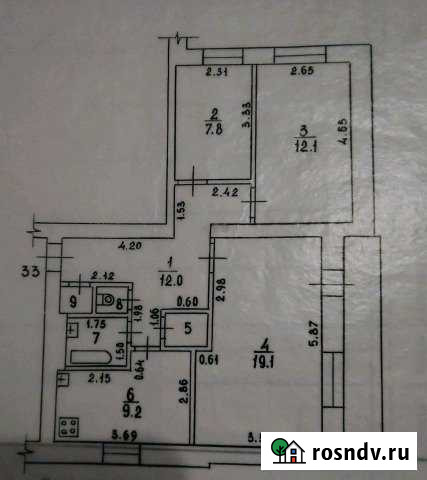 3-комнатная квартира, 65 м², 2/3 эт. на продажу в Нарьян-Маре Нарьян-Мар - изображение 1