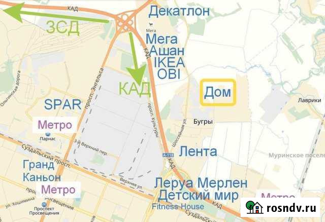1-комнатная квартира, 38 м², 3/17 эт. на продажу в Буграх Бугры - изображение 1