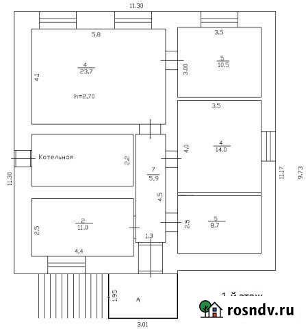 3-комнатная квартира, 73 м², 1/2 эт. на продажу в Бакчаре Бакчар - изображение 1