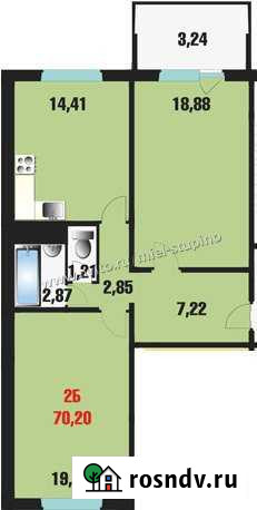 2-комнатная квартира, 70 м², 8/14 эт. на продажу в Ступино Ступино - изображение 1