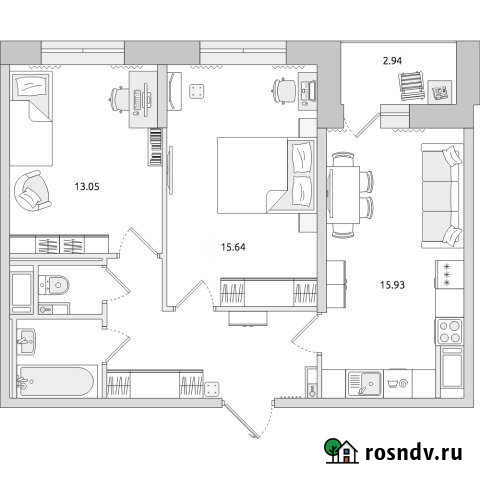 3-комнатная квартира, 60 м², 12/20 эт. на продажу в Санкт-Петербурге Санкт-Петербург - изображение 1