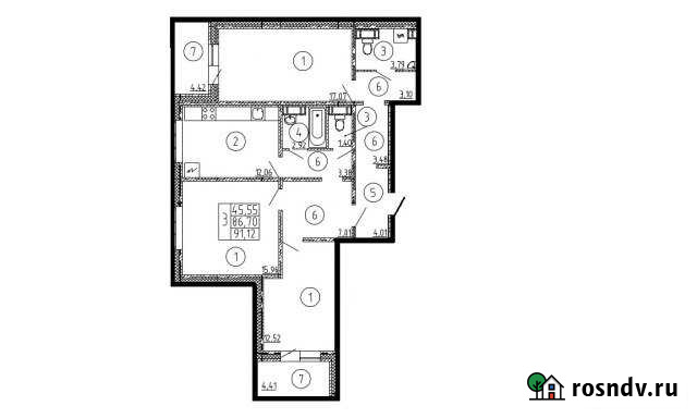 3-комнатная квартира, 91 м², 1/9 эт. на продажу в Стерлитамаке Стерлитамак - изображение 1