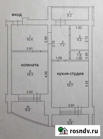 1-комнатная квартира, 62 м², 4/4 эт. на продажу в Лоскутово Лоскутово - изображение 1