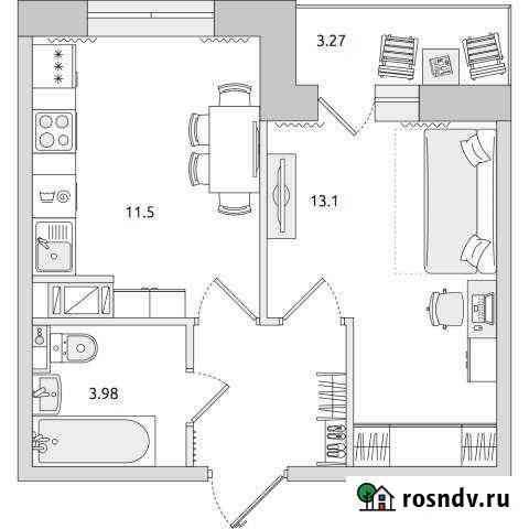 1-комнатная квартира, 35 м², 2/20 эт. на продажу в Санкт-Петербурге Санкт-Петербург