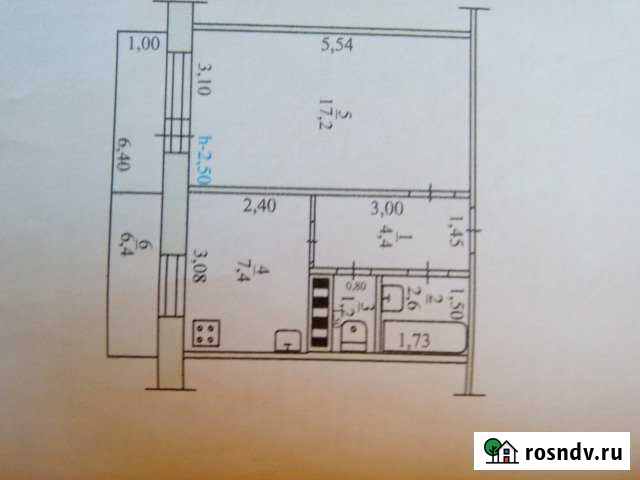 1-комнатная квартира, 33 м², 5/5 эт. на продажу в Зверево Зверево - изображение 1