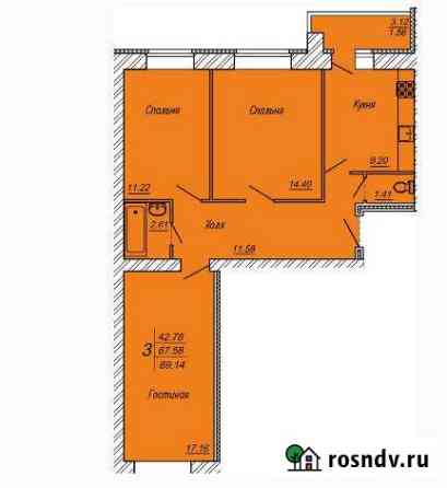 3-комнатная квартира, 69 м², 7/10 эт. на продажу в Пензе Пенза