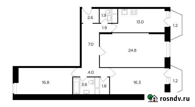 3-комнатная квартира, 96 м², 1/9 эт. на продажу в Наро-Фоминске Наро-Фоминск - изображение 1