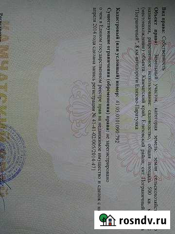 Участок СНТ, ДНП 5 сот. на продажу в Елизово Елизово - изображение 1