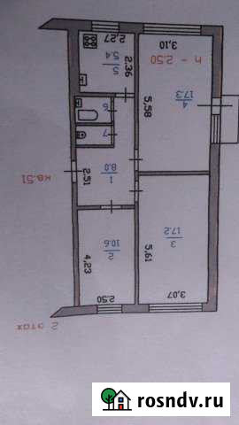 3-комнатная квартира, 62 м², 2/5 эт. на продажу в Светогорске Светогорск - изображение 1