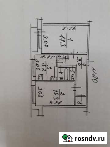 2-комнатная квартира, 55 м², 2/3 эт. на продажу в Каменногорске Каменногорск - изображение 1