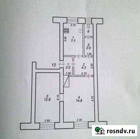 2-комнатная квартира, 43 м², 2/2 эт. на продажу в Кувшиново Кувшиново