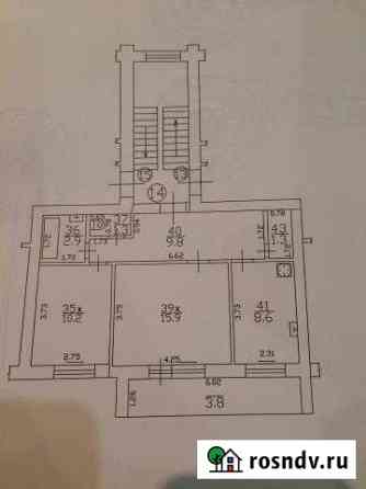 2-комнатная квартира, 53 м², 2/3 эт. на продажу в Озерске Калининградской области Озерск