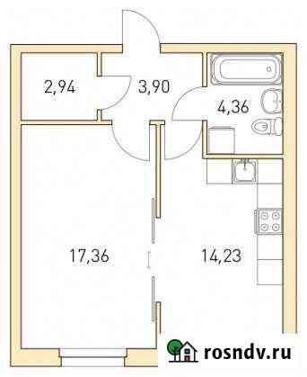 1-комнатная квартира, 42 м², 2/4 эт. на продажу в Кузьмоловском Кузьмоловский