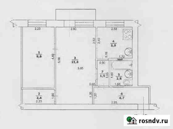 2-комнатная квартира, 43 м², 4/4 эт. на продажу в Вейделевке Вейделевка