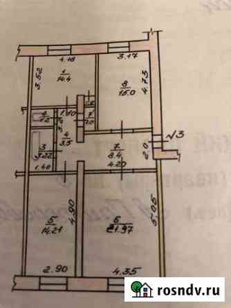 3-комнатная квартира, 82 м², 1/2 эт. на продажу в Ельце Елец