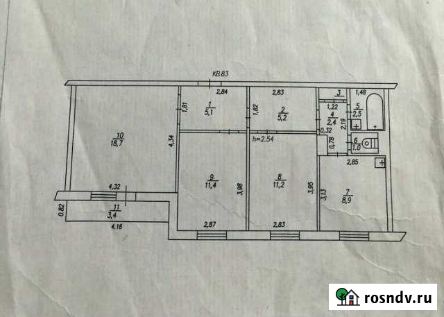 3-комнатная квартира, 67 м², 3/5 эт. на продажу в Топках Топки - изображение 1