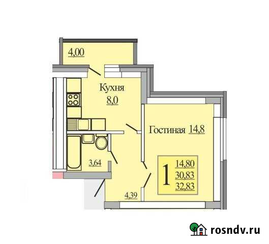 1-комнатная квартира, 32 м², 4/10 эт. на продажу в Новой Усмани Новая Усмань - изображение 1