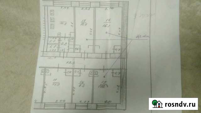 Комната 44 м² в 3-ком. кв., 3/5 эт. на продажу в Людиново Людиново - изображение 1