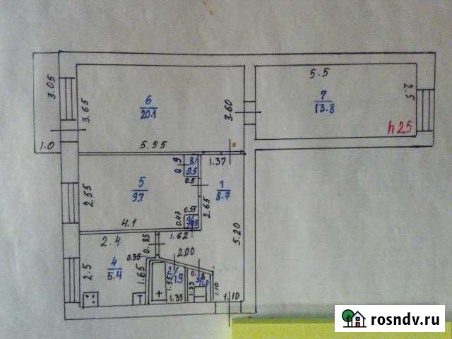 3-комнатная квартира, 61 м², 3/5 эт. на продажу в Забайкальске Забайкальск - изображение 1