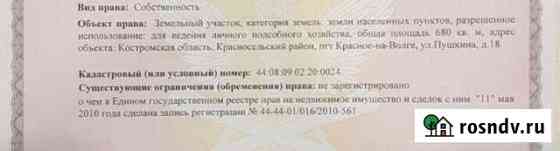 Участок ИЖС 7 сот. на продажу в Красном-на-Волге Красное-на-Волге