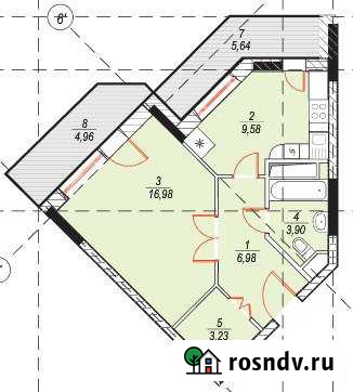 1-комнатная квартира, 52 м², 4/12 эт. на продажу в Красково Красково - изображение 1