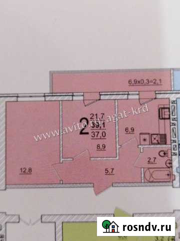 2-комнатная квартира, 39 м², 5/5 эт. на продажу в Яблоновском Яблоновский - изображение 1