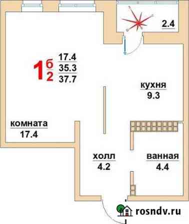 1-комнатная квартира, 37 м², 17/19 эт. на продажу в Верхней Пышме Верхняя Пышма