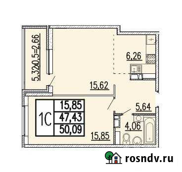 Квартира-студия, 50 м², 13/19 эт. на продажу в Новороссийске Новороссийск - изображение 1