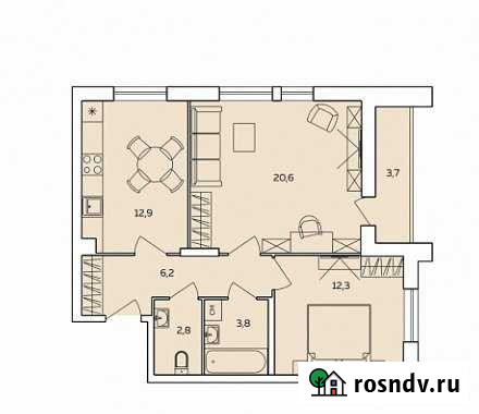2-комнатная квартира, 62 м², 5/18 эт. на продажу в Пензе Пенза - изображение 1