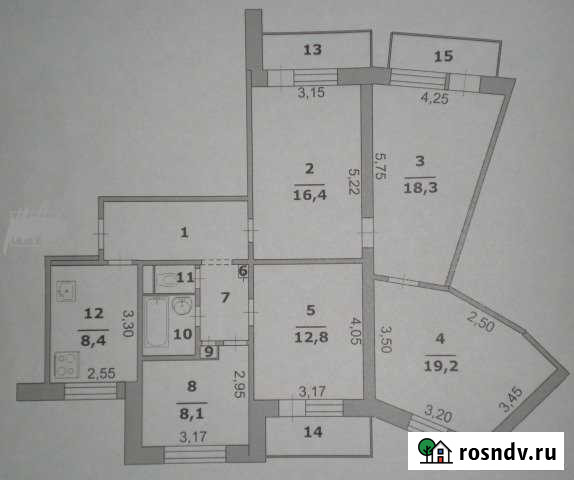 5-комнатная квартира, 100 м², 6/9 эт. на продажу в Белгороде Белгород - изображение 1