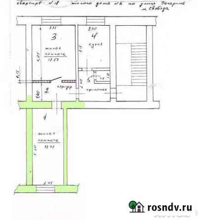 Комната 13 м² в 2-ком. кв., 1/2 эт. на продажу в Золотухино Золотухино