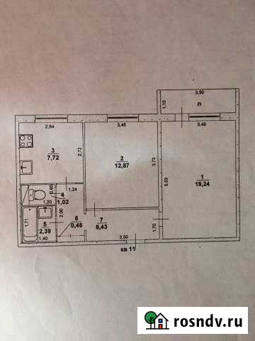 2-комнатная квартира, 54 м², 3/3 эт. на продажу в Октябрьском Ульяновской области Октябрьский - изображение 1