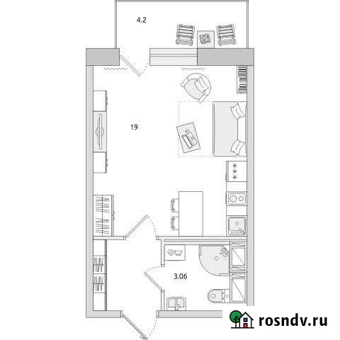 Квартира-студия, 29 м², 11/12 эт. на продажу в Янино-1 Янино-1 - изображение 1