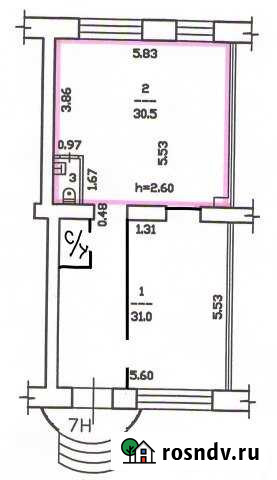 Помещение свободного назначения, 62.9 кв.м. Череповец - изображение 1