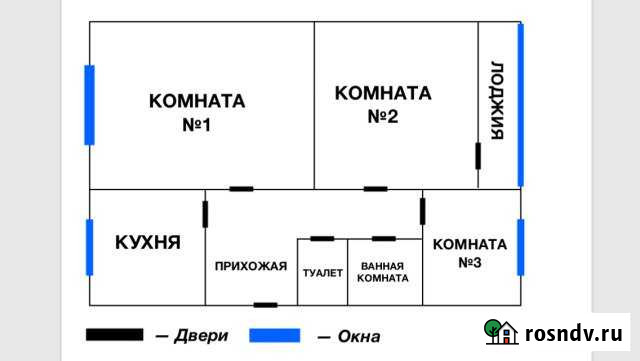 3-комнатная квартира, 62 м², 5/5 эт. на продажу в Полярных Зорях Полярные Зори - изображение 1