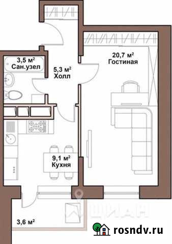 1-комнатная квартира, 40 м², 2/14 эт. на продажу в Солнечногорске Солнечногорск - изображение 1