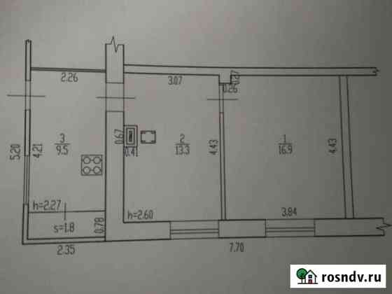 2-комнатная квартира, 39 м², 1/1 эт. на продажу в Унече Унеча